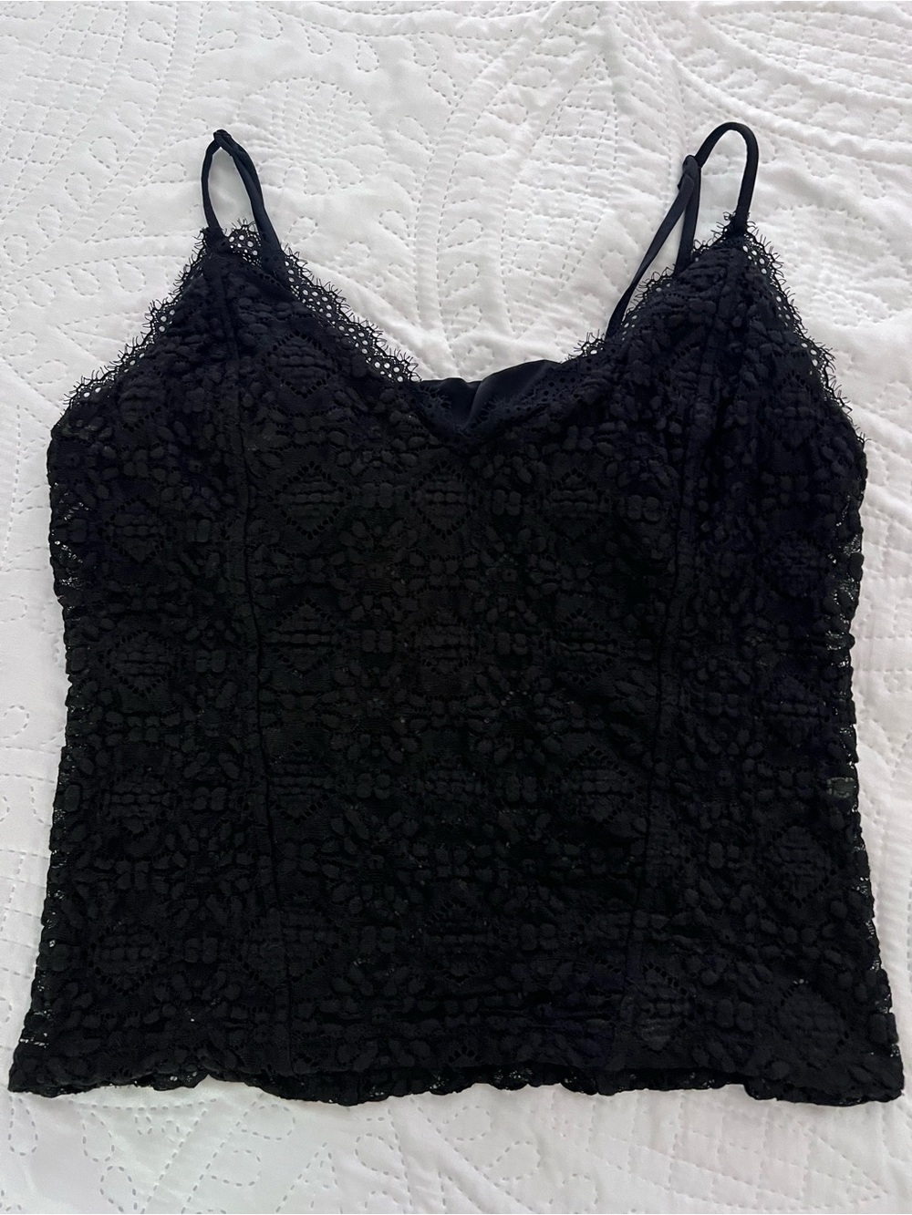 We The Free Black Lace Cami Tank Top  S